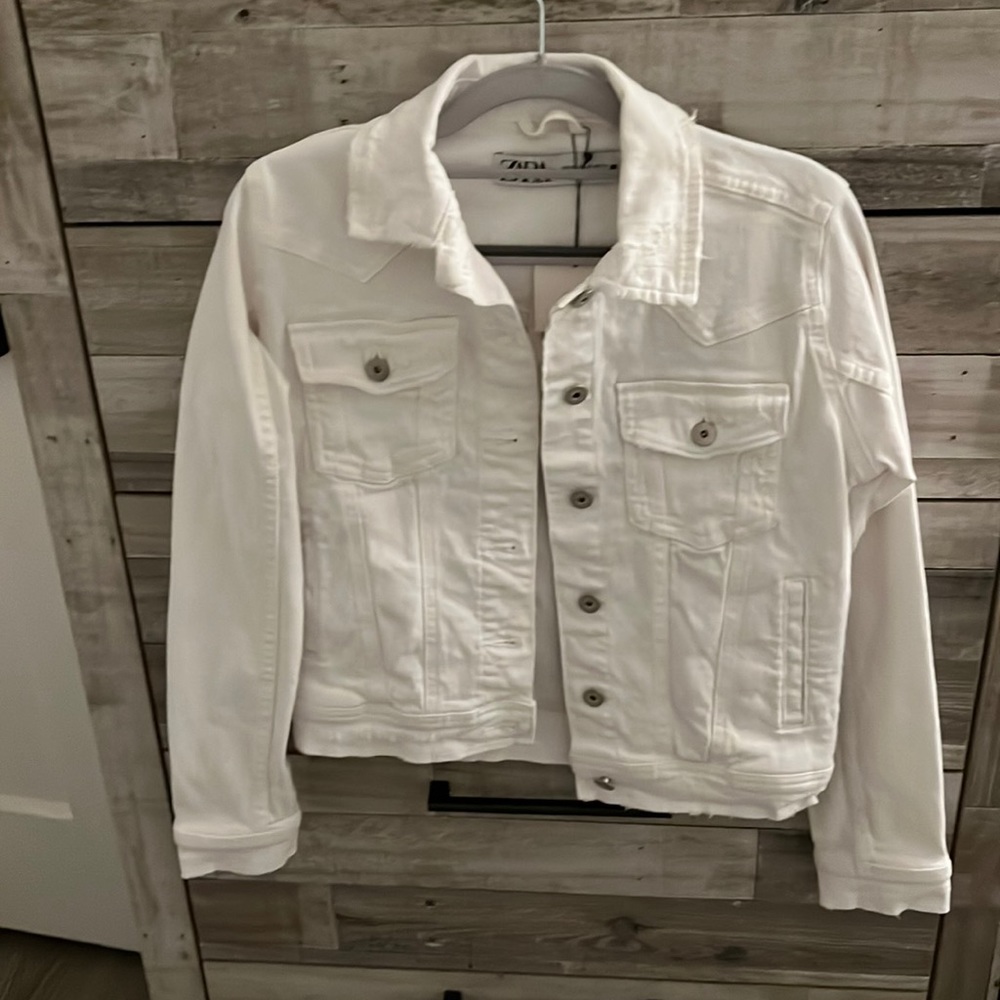 Zara XS white jacket new with tags